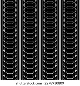 Vector geometric seamless pattern. Minimal ornamental background with abstract shapes. Black and white texture. Simple abstract ornament background. Dark repeat design for decor, fabric, cloth.