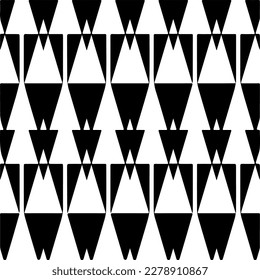 Vector geometric seamless pattern. Minimal ornamental background with abstract shapes. Black and white texture. Simple abstract ornament background. Dark repeat design for decor, fabric, cloth.