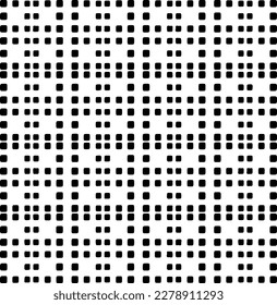 Vector geometric seamless pattern. Minimal ornamental background with abstract shapes. Black and white texture. Simple abstract ornament background. Dark repeat design for decor, fabric, cloth.