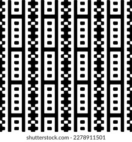 Vector geometric seamless pattern. Minimal ornamental background with abstract shapes. Black and white texture. Simple abstract ornament background. Dark repeat design for decor, fabric, cloth.