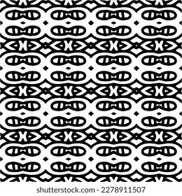 Vector geometric seamless pattern. Minimal ornamental background with abstract shapes. Black and white texture. Simple abstract ornament background. Dark repeat design for decor, fabric, cloth.