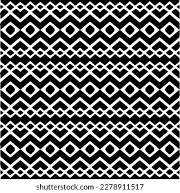 Vector geometric seamless pattern. Minimal ornamental background with abstract shapes. Black and white texture. Simple abstract ornament background. Dark repeat design for decor, fabric, cloth.