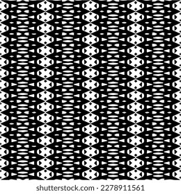 Vector geometric seamless pattern. Minimal ornamental background with abstract shapes. Black and white texture. Simple abstract ornament background. Dark repeat design for decor, fabric, cloth.