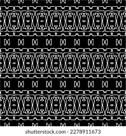 Vector geometric seamless pattern. Minimal ornamental background with abstract shapes. Black and white texture. Simple abstract ornament background. Dark repeat design for decor, fabric, cloth.