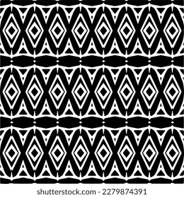 Vector geometric seamless pattern. Minimal ornamental background with abstract shapes. Black and white texture. Simple abstract ornament background. Dark repeat design for decor, fabric, cloth.