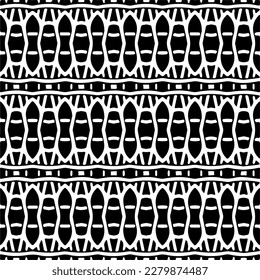 Vector geometric seamless pattern. Minimal ornamental background with abstract shapes. Black and white texture. Simple abstract ornament background. Dark repeat design for decor, fabric, cloth.