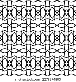 Vector geometric seamless pattern. Minimal ornamental background with abstract shapes. Black and white texture. Simple abstract ornament background. Dark repeat design for decor, fabric, cloth.