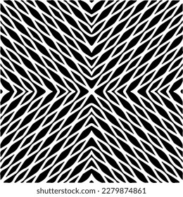 Vector geometric seamless pattern. Minimal ornamental background with abstract shapes. Black and white texture. Simple abstract ornament background. Dark repeat design for decor, fabric, cloth.
