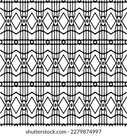 Vector geometric seamless pattern. Minimal ornamental background with abstract shapes. Black and white texture. Simple abstract ornament background. Dark repeat design for decor, fabric, cloth.