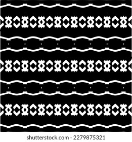 Vector geometric seamless pattern. Minimal ornamental background with abstract shapes. Black and white texture. Simple abstract ornament background. Dark repeat design for decor, fabric, cloth.