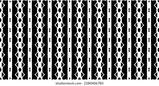 Vector geometric seamless pattern. Minimal ornamental background with abstract shapes. Black and white texture. Simple abstract ornament background. Dark repeat design for decor, fabric, cloth.