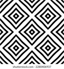 Vector geometric seamless pattern. Minimal ornamental background with abstract shapes. Black and white texture. Simple abstract ornament background. Dark repeat design for decor, fabric, cloth.