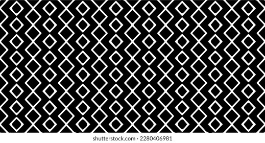 Vector geometric seamless pattern. Minimal ornamental background with abstract shapes. Black and white texture. Simple abstract ornament background. Dark repeat design for decor, fabric, cloth.