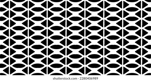 Vector geometric seamless pattern. Minimal ornamental background with abstract shapes. Black and white texture. Simple abstract ornament background. Dark repeat design for decor, fabric, cloth.