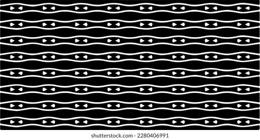 Patrón de marea geométrica vectorial. Fondo ornamental mínimo con formas abstractas. Textura en blanco y negro. Sencillo fondo de ornamento abstracto. Decoración oscura y repetida, tela, tela.