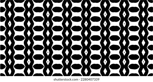 Vector geometric seamless pattern. Minimal ornamental background with abstract shapes. Black and white texture. Simple abstract ornament background. Dark repeat design for decor, fabric, cloth.