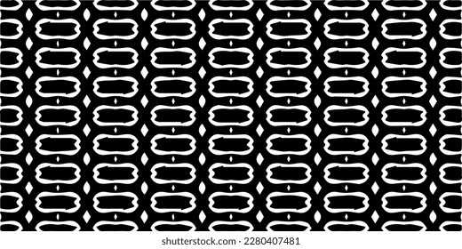 Vector geometric seamless pattern. Minimal ornamental background with abstract shapes. Black and white texture. Simple abstract ornament background. Dark repeat design for decor, fabric, cloth.