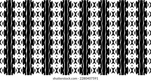 Vector geometric seamless pattern. Minimal ornamental background with abstract shapes. Black and white texture. Simple abstract ornament background. Dark repeat design for decor, fabric, cloth.