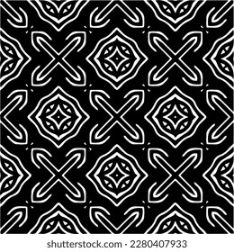 Vector geometric seamless pattern. Minimal ornamental background with abstract shapes. Black and white texture. Simple abstract ornament background. Dark repeat design for decor, fabric, cloth.