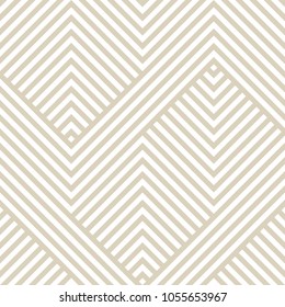 Vector geometric seamless pattern. Modern texture with lines, stripes. Simple abstract geometry graphic design. Subtle minimalist white and beige background. Trendy design for prints, fabric, covers