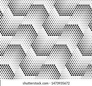 Vector geometric seamless pattern. Modern geometric background. Monochrome repeating pattern. Dot lattice.
