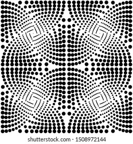 Vector geometric seamless pattern. Modern geometric background. Tile with dots.