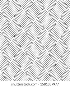 Vector geometric seamless pattern. Modern geometric background with interwoven stripes.