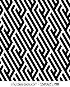 Vector geometric seamless pattern. Modern geometric background with intersecting stripes.