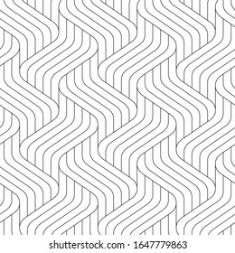 Vector geometric seamless pattern. Modern geometric background. Striped grid.