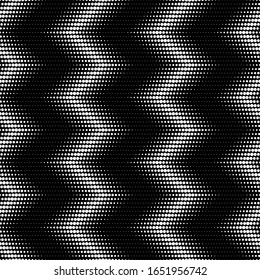 Vector geometric seamless pattern. Modern geometric background. Monochrome repeating pattern with broken lines of dots.