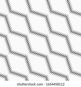 Vector geometric seamless pattern. Modern geometric background with broken lines from dots.