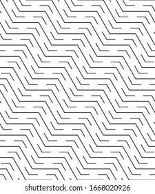 Vector geometric seamless pattern. Modern geometric background with thin broken lines.