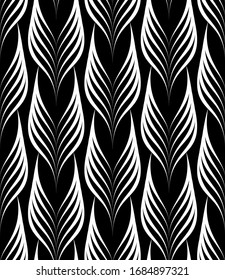 Vector geometric seamless pattern. Modern geometric background with curly tiles.