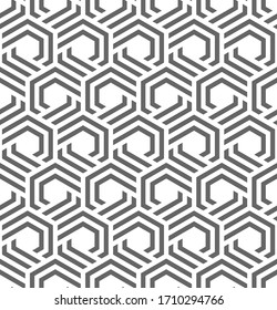 Vector geometric seamless pattern. Modern geometric background. Repeating geometric with hexagonal tiles.