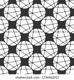 Vector geometric seamless pattern. Modern geometric background with circles.