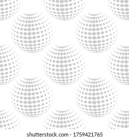 Vector geometric seamless pattern. Modern geometric background. Repeating geometric pattern with dots balls.