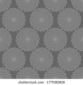 Vector geometric seamless pattern. Modern geometric background. Repeating geometric pattern with spirals.