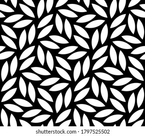 Vector geometric seamless pattern. Modern stylish floral background with leaves.