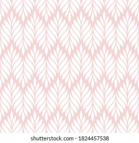 Vector geometric seamless pattern. Modern stylish floral background with leaves.