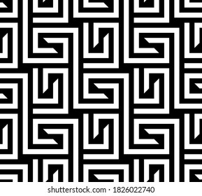Vector geometric seamless pattern. Modern geometric background with square tiles.