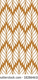 Vector geometric seamless pattern. Modern stylish floral background with leaves.