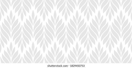 Vector geometric seamless pattern. Modern stylish floral background with leaves.