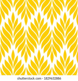 Vector geometric seamless pattern. Modern stylish floral background with leaves.