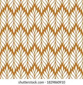 Vector geometric seamless pattern. Modern stylish floral background with leaves.