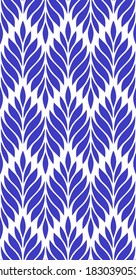 Vector geometric seamless pattern. Modern stylish floral background with leaves.