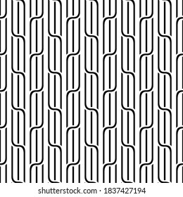 Vector geometric seamless pattern. Modern geometric background. Striped grid.