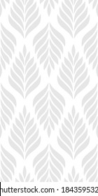 Vector geometric seamless pattern. Modern stylish floral background with leaves.