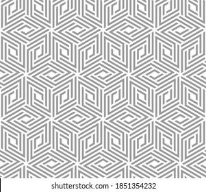 Vector geometric seamless pattern. Modern geometric background with hexagonal tiles.