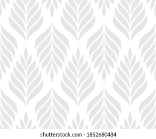 Vector geometric seamless pattern. Modern stylish floral background with leaves.