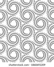 Vector geometric seamless pattern. Modern geometric background with spirals.